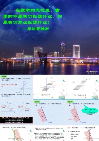 二元一次不等式表示的平面区域 苏教版 课件