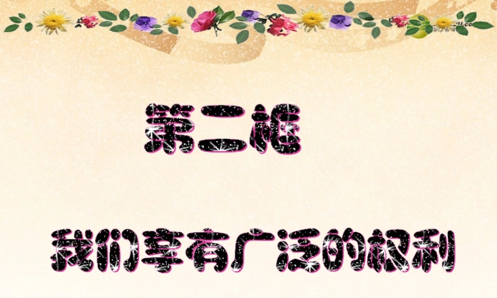 八年级政治下册 第一课第二框我们享有广泛的权利课件 新人教版 课件