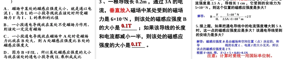 磁感应强度共张