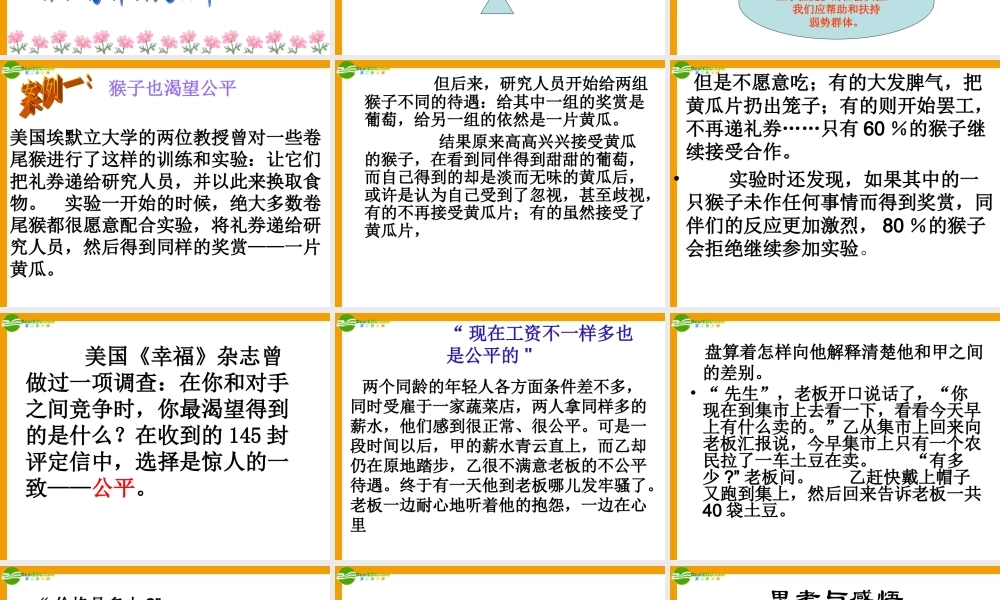 九年级政治 我们向往公平课件 鲁人版 课件