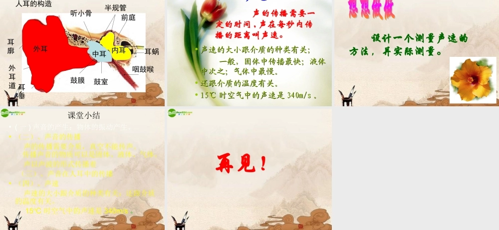 八年级物理上册 探究—声音是怎样传播的(一)课件 北师大版 课件