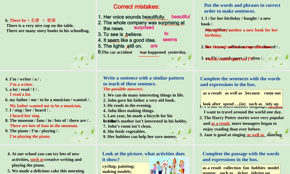 八年级英语 Module1(Unit3 Language in use)课件