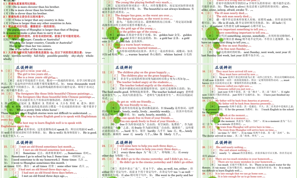 九年级英语中考复习方案-形容词、副词课件