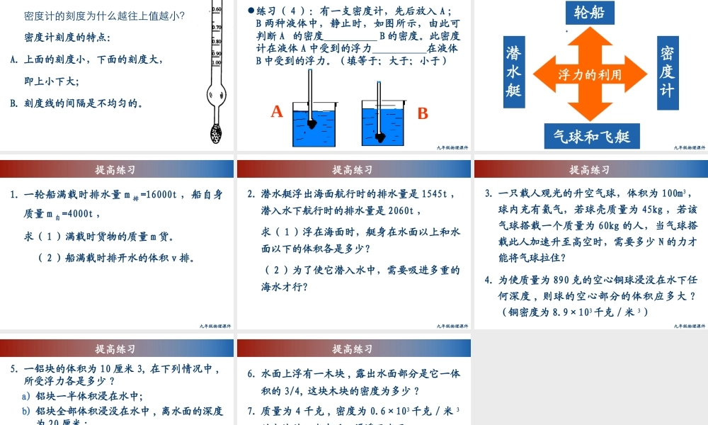 九年级物理浮力2课件