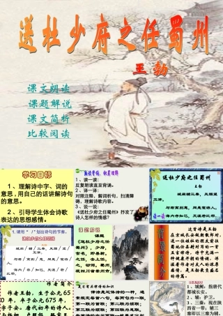 八年级语文(送杜少府之任蜀州)课件 人教新课标版 课件