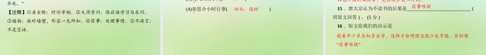 九年级语文上册 6一厘米习题课件 语文版 课件