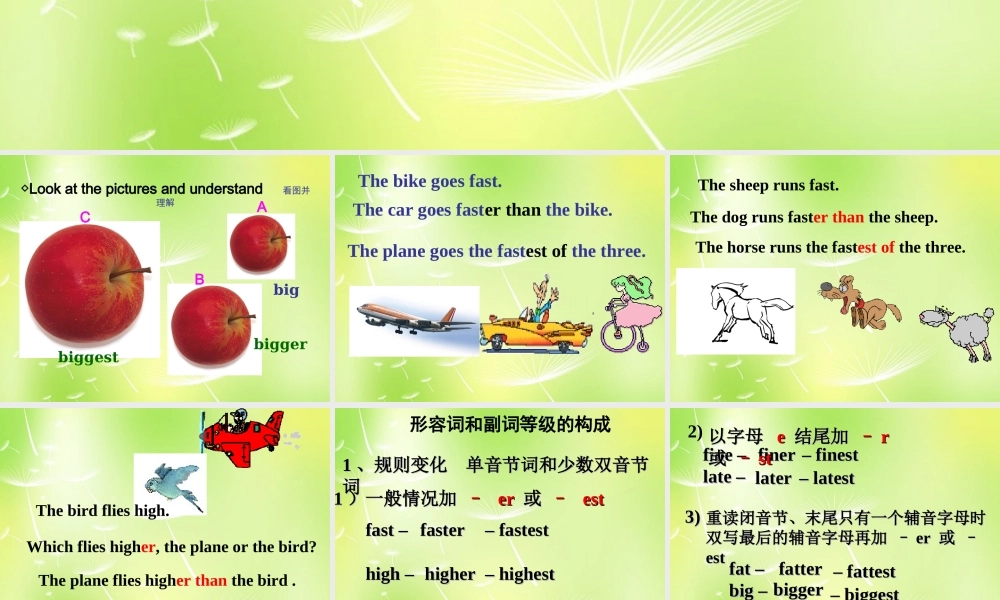 八年级英语上册 副词比较级、最高级课件 人教新目标版 课件