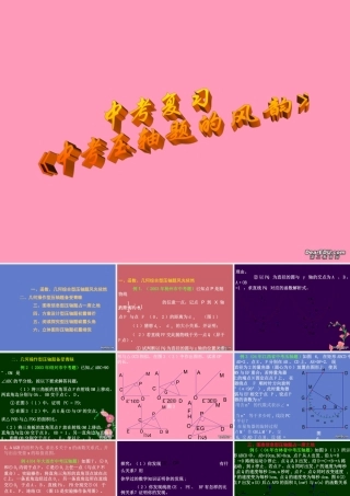 中考数学专题十中考压轴题 的风韵 试题