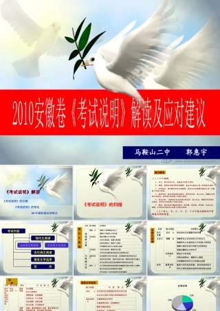 安徽省高考研讨会资料：解读考试说明--语文课件