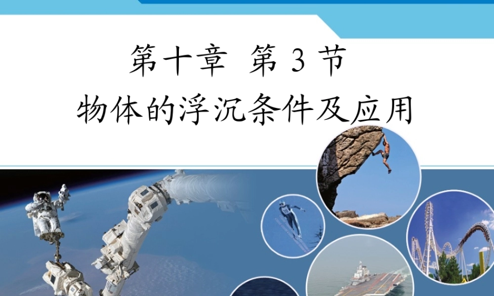 《103物体的浮沉条件及应用》第一课时课件