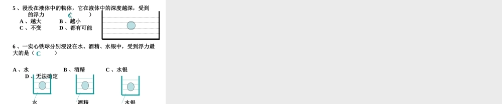 《103物体的浮沉条件及应用》第一课时课件