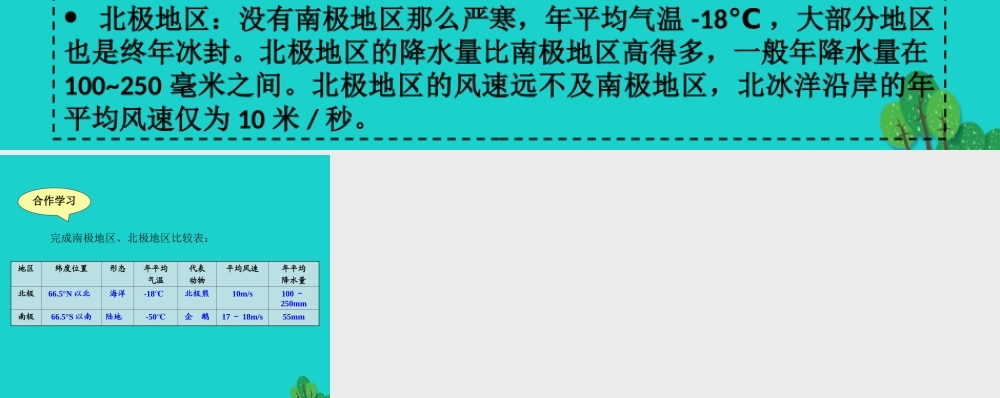 八年级地理下册 第6章 第五节 极地地区 南北极环境对比课件 中图版 课件