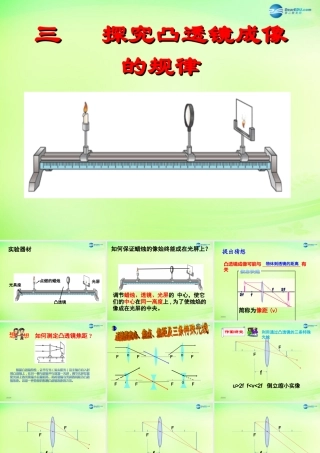 八年级物理全册 4.5 科学探究 凸透镜成像规律课件 (新版)沪科版 课件
