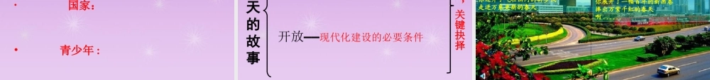 九年级政治全册 第三单元第六课(走强国富民之路)第二项目讲述春天的故事课件 鲁教版 课件