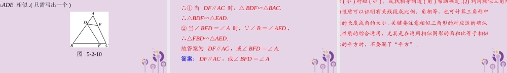广东省中考数学复习 第一部分 中考基础复习 第五章 图形与变换 第2讲 图形的相似课件