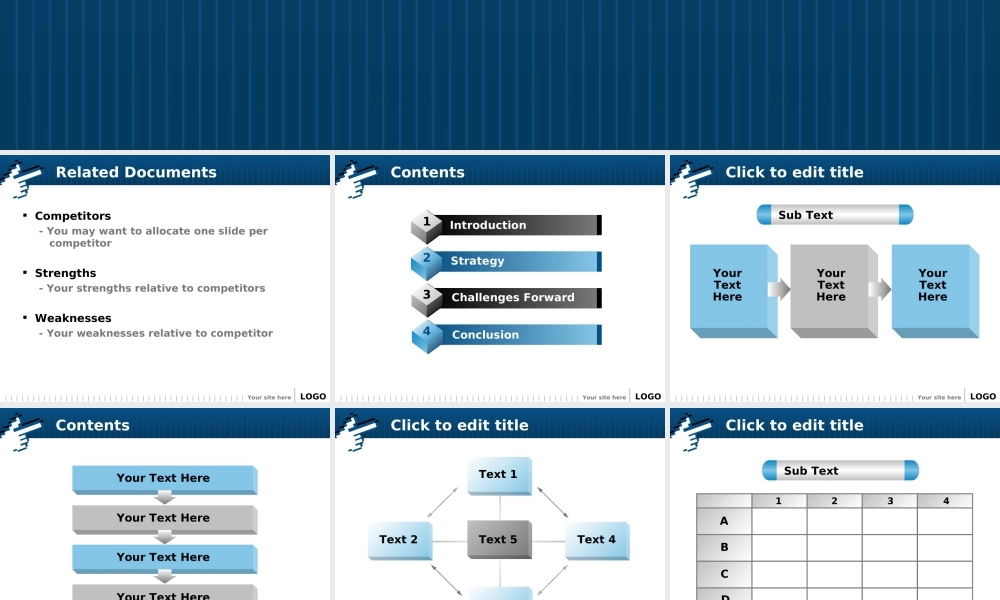 目标方向前进PPTTemplate