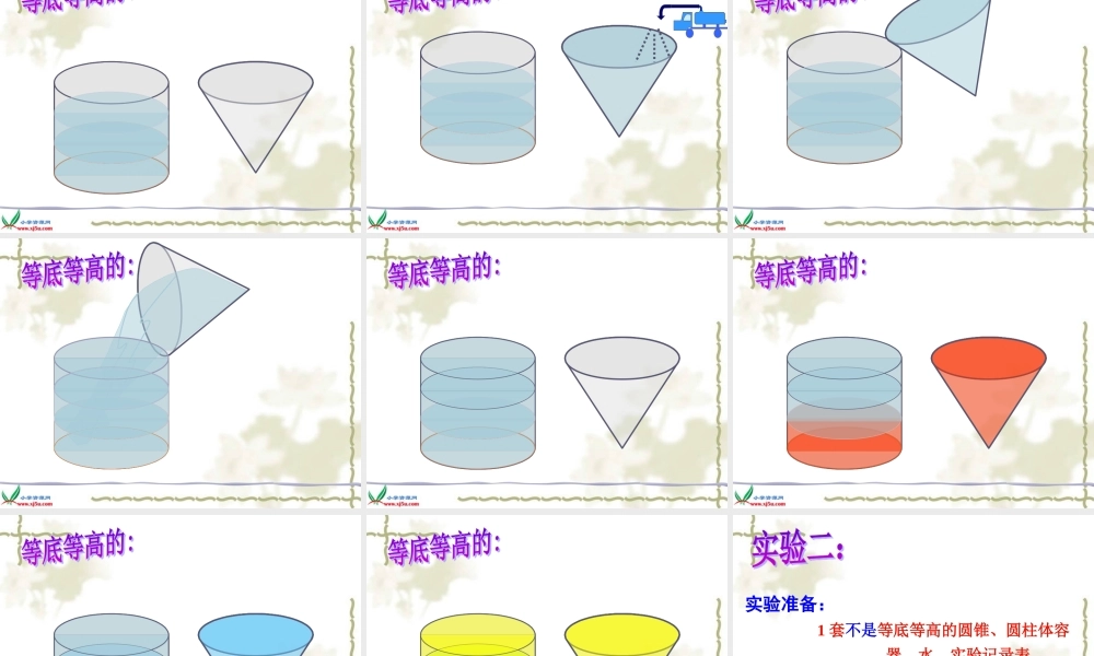 北师大版数学六年级下册《圆锥的体积》PPT课件之一
