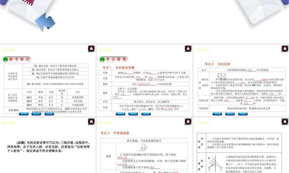 中考复习光现象
