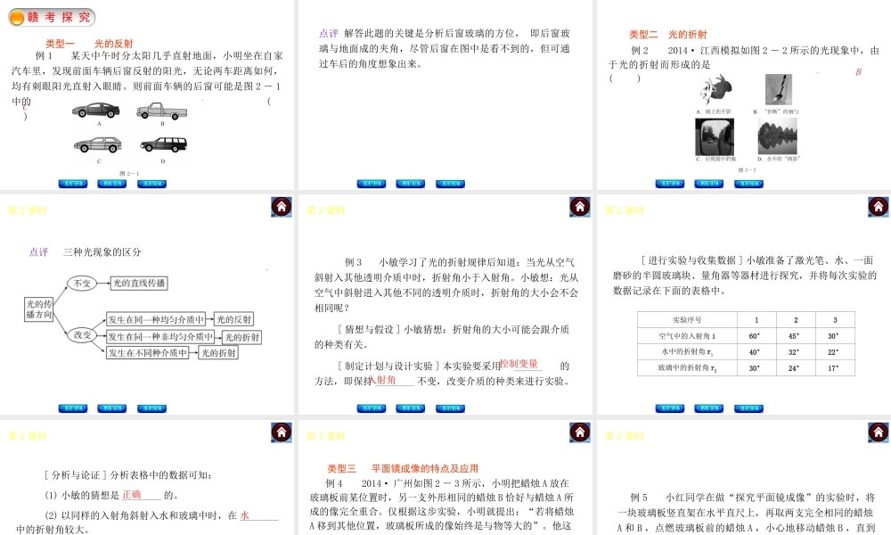 中考复习光现象