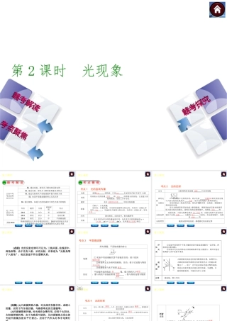 中考复习光现象