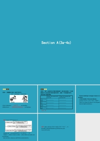 九年级英语全册 Unit 7 Teenagers should be allowed to choose their own clothes Section A(3a 4c)课件 (新版)人教新目标版 课件
