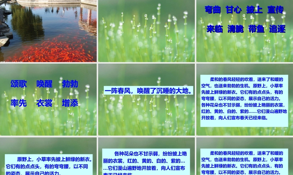 春的颂歌PPT课件