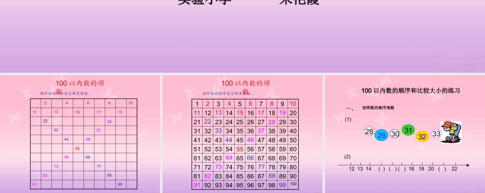 认识100以内的顺数和倒数