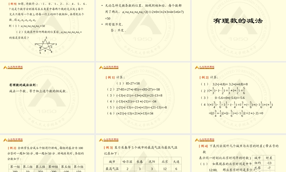 初一数学《有理数的加减法》课件 (2)