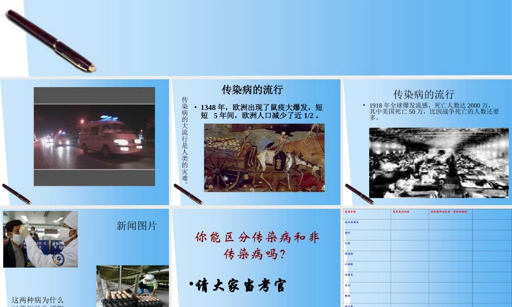 七年级生物下册 传染病及其预防课件