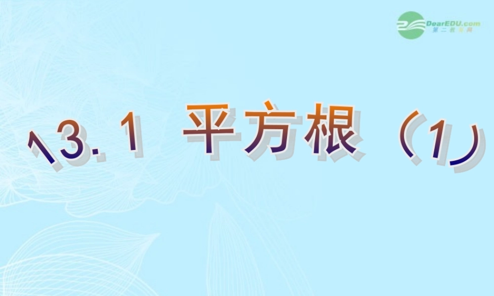 山东省东营市七年级数学(平方根)课件  人教新课标版 课件