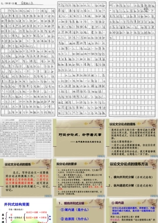 《议论文分论点的提炼与表达》课件