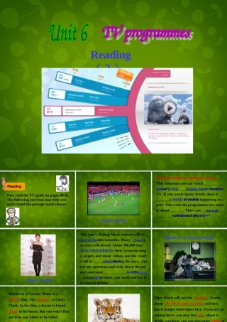 九年级英语上册 Unit 6 TV programmes Reading 2课件 (新版)牛津版 课件