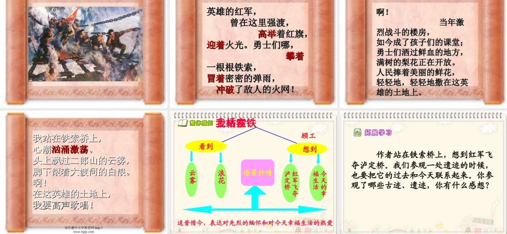 《我站在铁索桥上》教学课件1