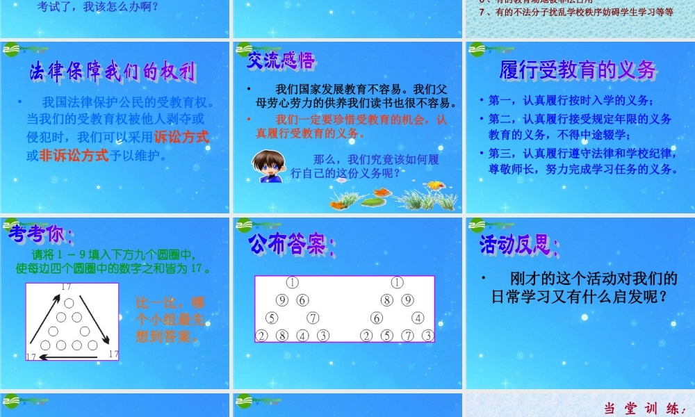 八年级政治下册 6.2珍惜学习机会课件 人教新课标版 课件