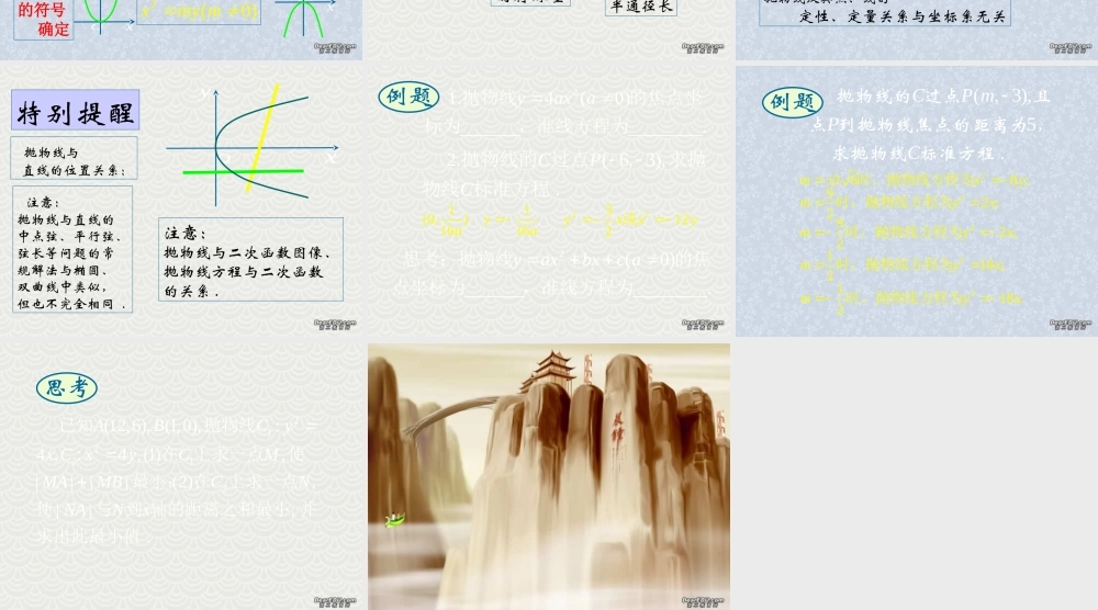 抛物线复习 高考第一轮复习抛物线 排列组合课件[整理二套]人教版 高考第一轮复习抛物线 排列组合课件[整理二套]人教版