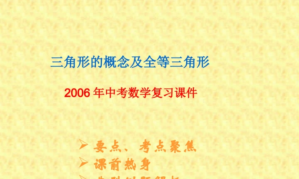 中考数学复习课件 华东师大版 课件