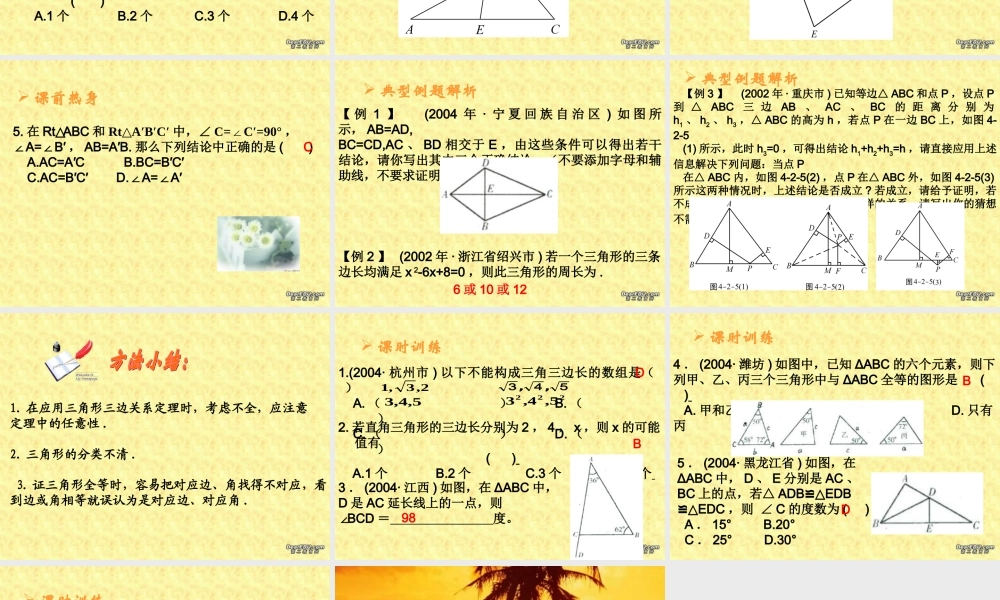 中考数学复习课件 华东师大版 课件