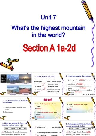 2014八年级英语下册unit7_what's_the_highest_mountain_in_the_world全单元课件
