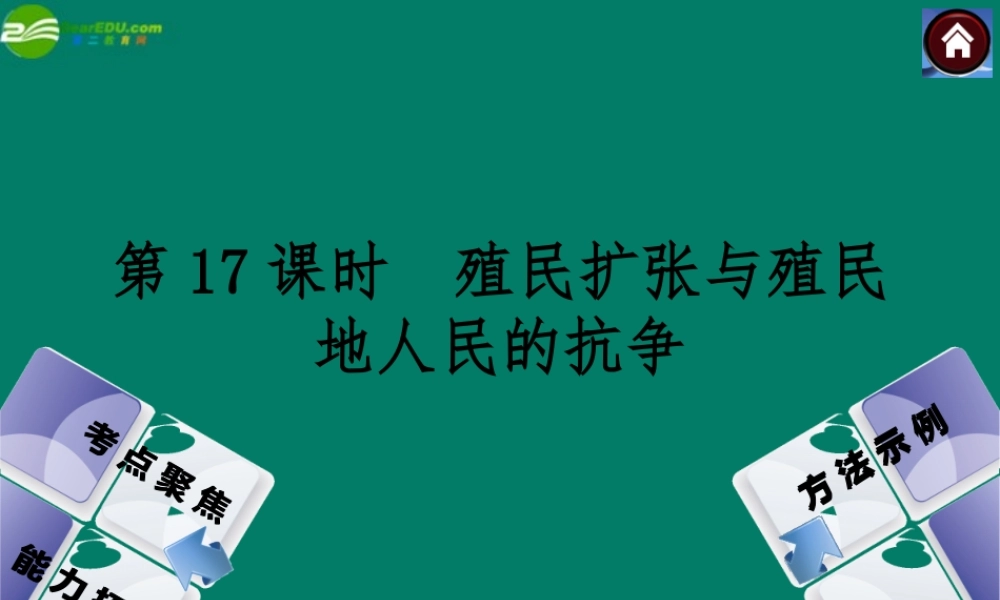 中考历史总复习 第17课时 殖民扩张与殖民地人民的抗争课件 岳麓版 课件