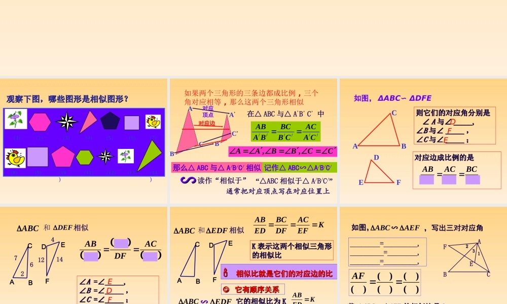 名师讲解2 初中九年级数学下图形的相似课件人教版