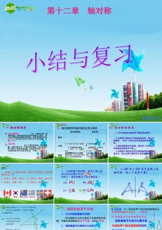 八年级数学上册 第12章轴对称复习课件 人教新课标版 课件