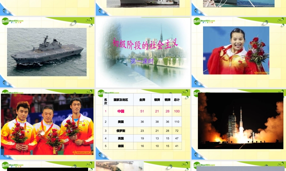九年级思想品德(初级阶段的社会主义)(第1课时)课件 粤教版 课件