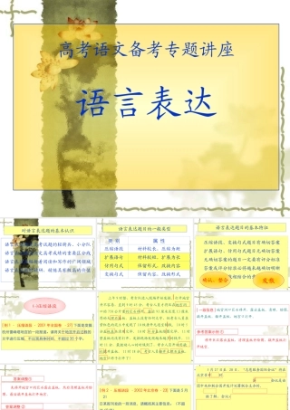 决战之高三语文王大绩备考系列：语言表达课件