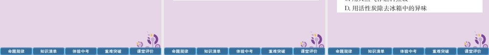 中考化学总复习 第1编 主题复习 模块3 物质的化学变化 课时11 物质的变化和性质(精讲)课件
