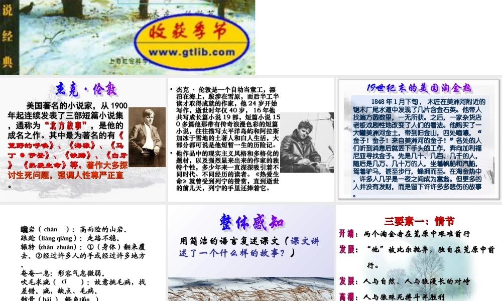 九年级语文上(热爱生命)课件6长春版 课件