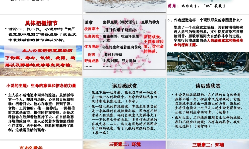 九年级语文上(热爱生命)课件6长春版 课件