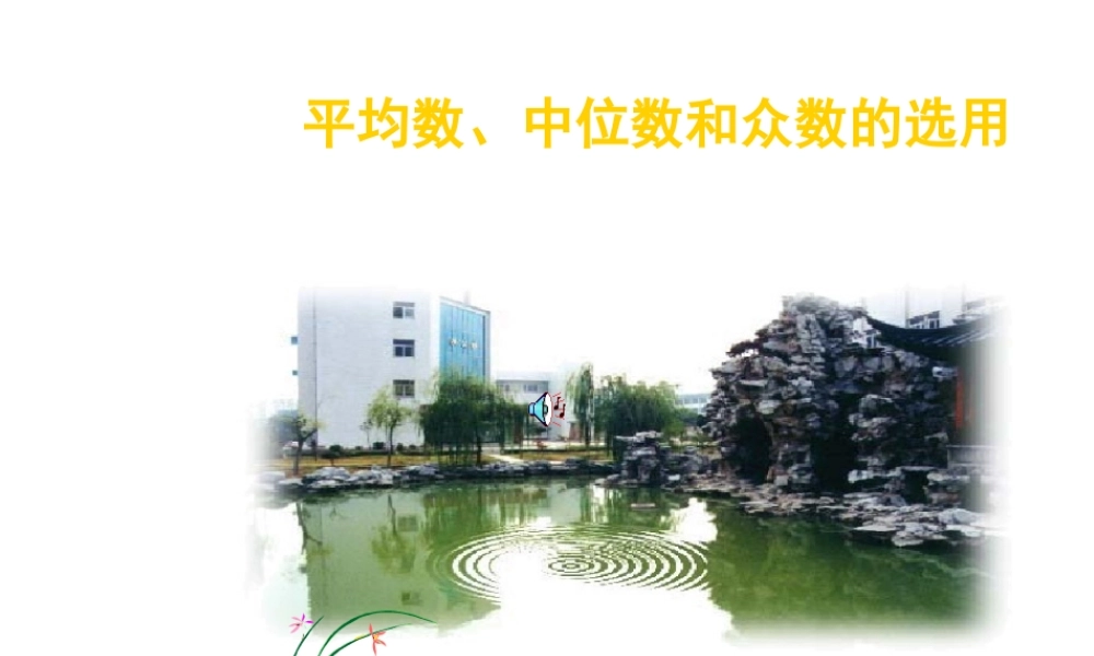 七年级数学平均数、中位数和众数的选用课件1 湘教版 课件