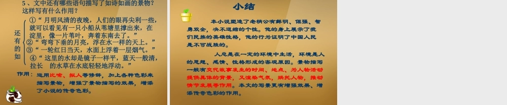 八年级语文上册(芦花荡)课件2 新人教版 课件