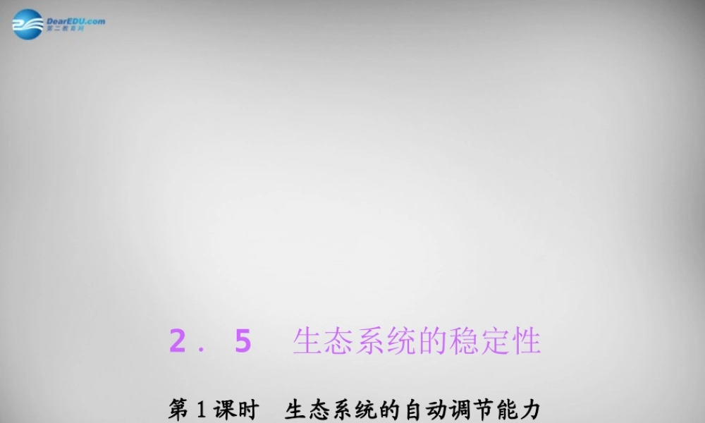 九年级科学下册 251 生态系统的自动调节能力习题课件 浙教版 课件
