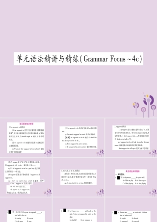 九年级英语全册 Unit 10 You re supposed to shake hands语法精讲与精练作业课件 (新版)人教新目标版 课件